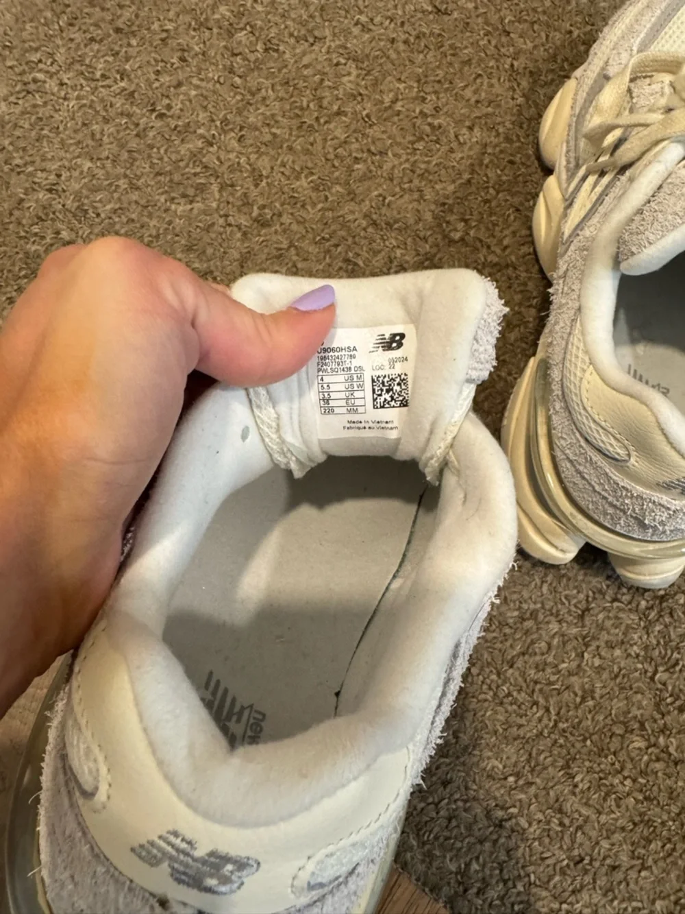 New Balance grey quartz size 5.5 - Picture 5 of 5